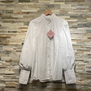 Frontier Classics Laura Women’s XL Blouse | White Victorian Western Top NWT